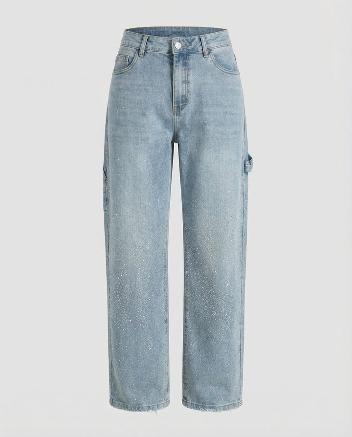 Sparkling Diamond Jeans Women