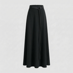A-Line Skirt with Decorative Ring Belt