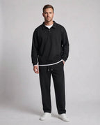 Unisex Oversize Polo Sweatshirt Set with Wide Joggers