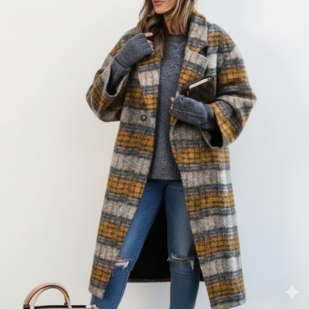 Women's Long Wool Coat | Plus Size