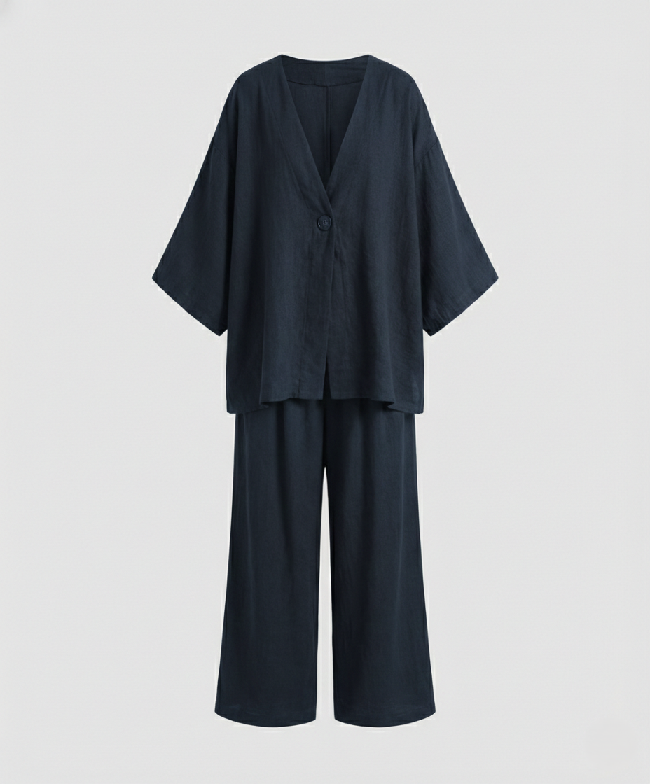 Two-Piece Set with Oversized Blouse