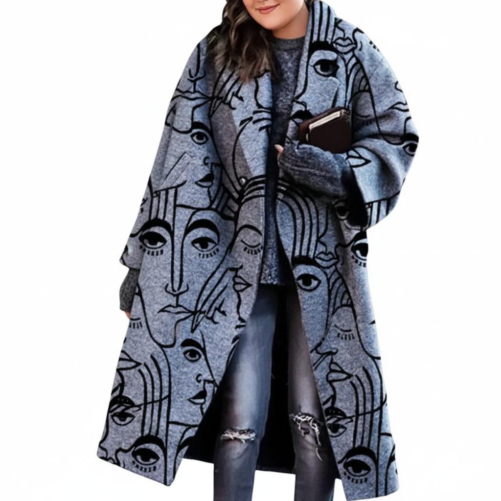 Women's Long Wool Coat | Plus Size