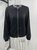 Sequin Bomber Jacket