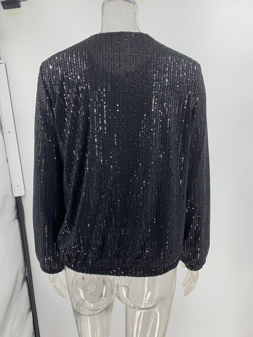 Sequin Bomber Jacket