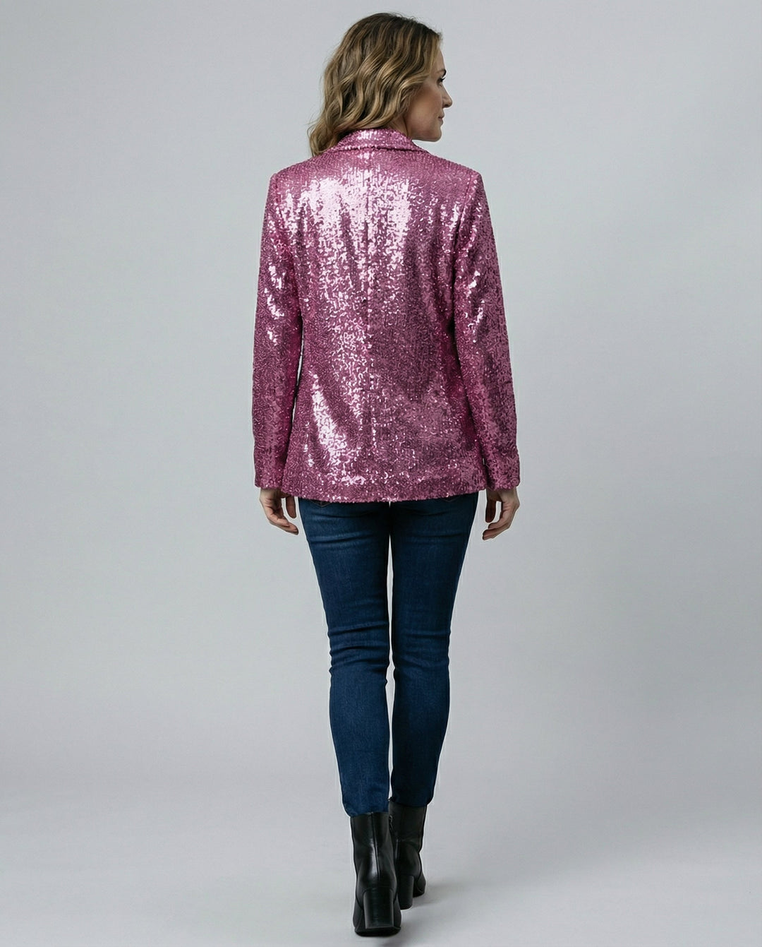 Glittering women's sequin blazer