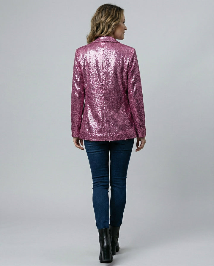 Glittering women's sequin blazer