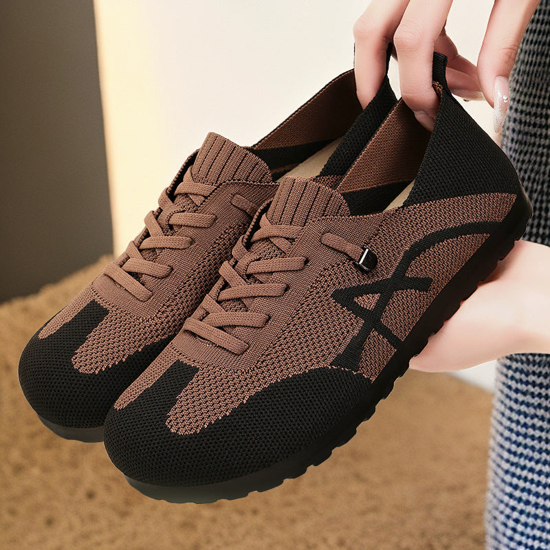Women's Breathable Comfort Sneakers with Elastic Upper