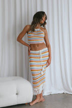 Women's Crochet Bikini Top and Maxi Skirt Set