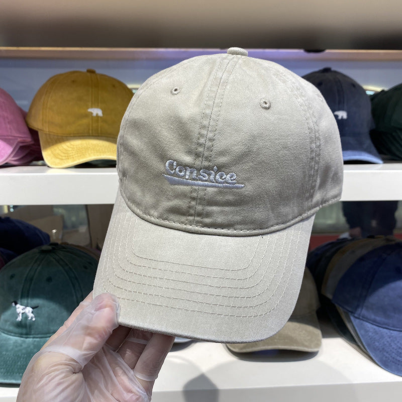 Men's Distressed Adjustable Denim Baseball Cap