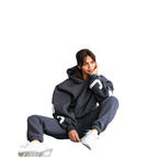 Women's Casual Oversized Sweat Suit with Hood and Elastic Waist