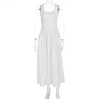 Women's Maxi Skirt with Elastic Waist and Flowy Cut