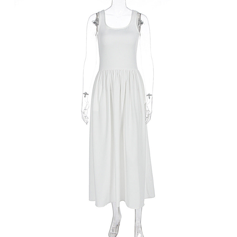Women's Maxi Skirt with Elastic Waist and Flowy Cut