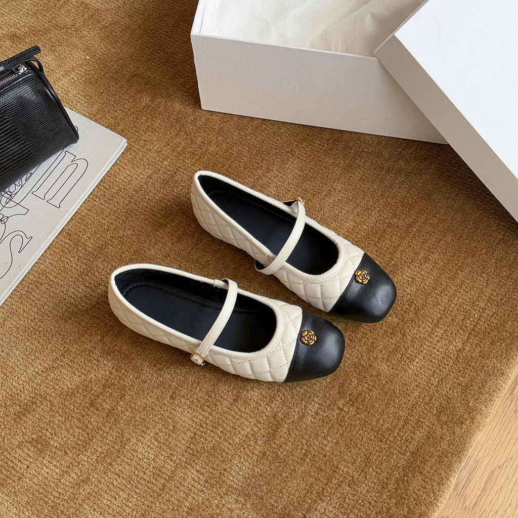 Women's Classic Ballet Flats with Decorative Strap