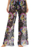 Women's Elegant Floral Print Beach Pants