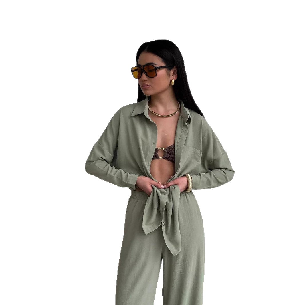 Casual Women's Oversized Blouse with Pockets