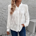 Women's Blouse with Floral Embroidery
