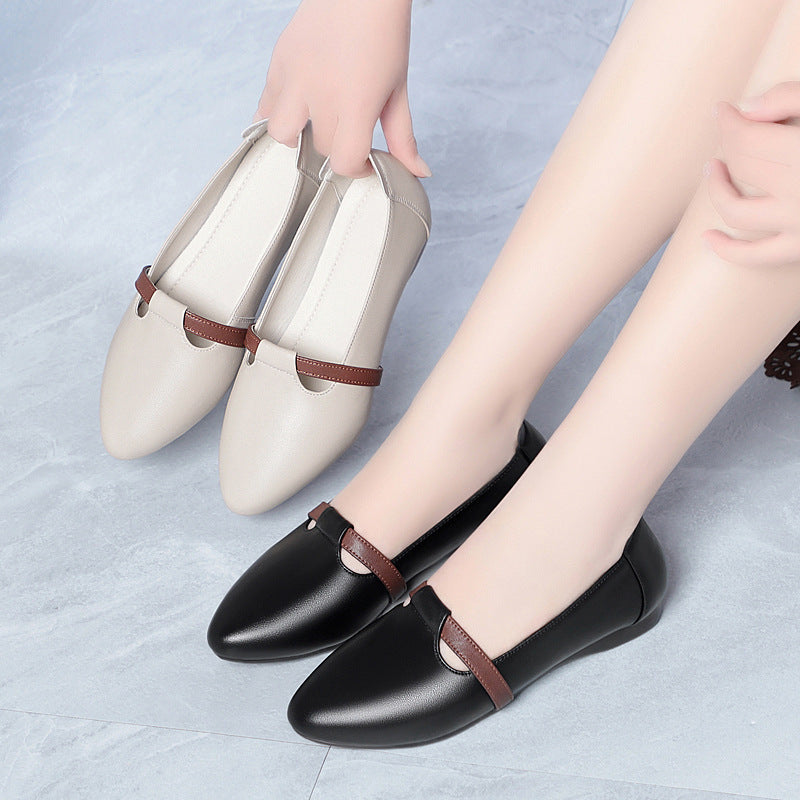 Women's Ballet Flats with Elegant Strap and Comfortable Footbed