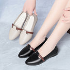 Women's Ballet Flats with Elegant Strap and Comfortable Footbed