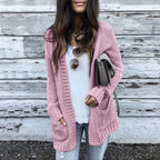 Women's Chunky Knit Cardigan with Casual Fit and Pockets