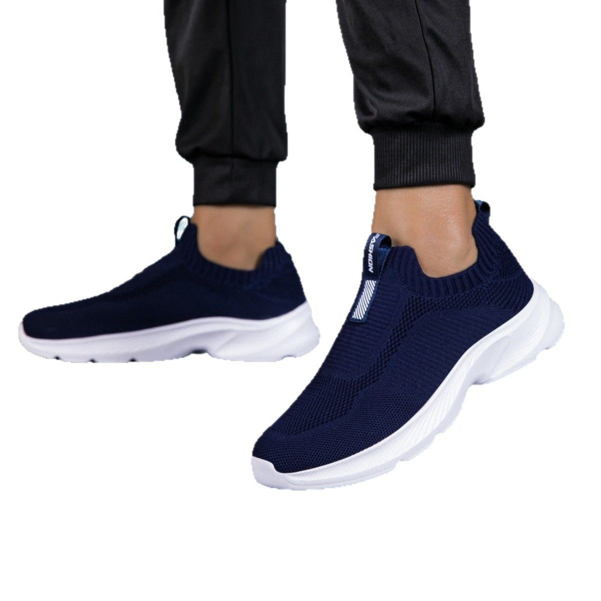 Women's Breathable Knit Sneakers with Elastic Entry