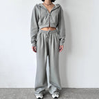 Women's Cropped Hoodie and Relaxed Jogger Set
