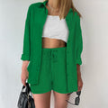 Women's Casual Two-Piece Linen Set