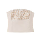 Women's Sleeveless Top with Elegant Ruffle Detail