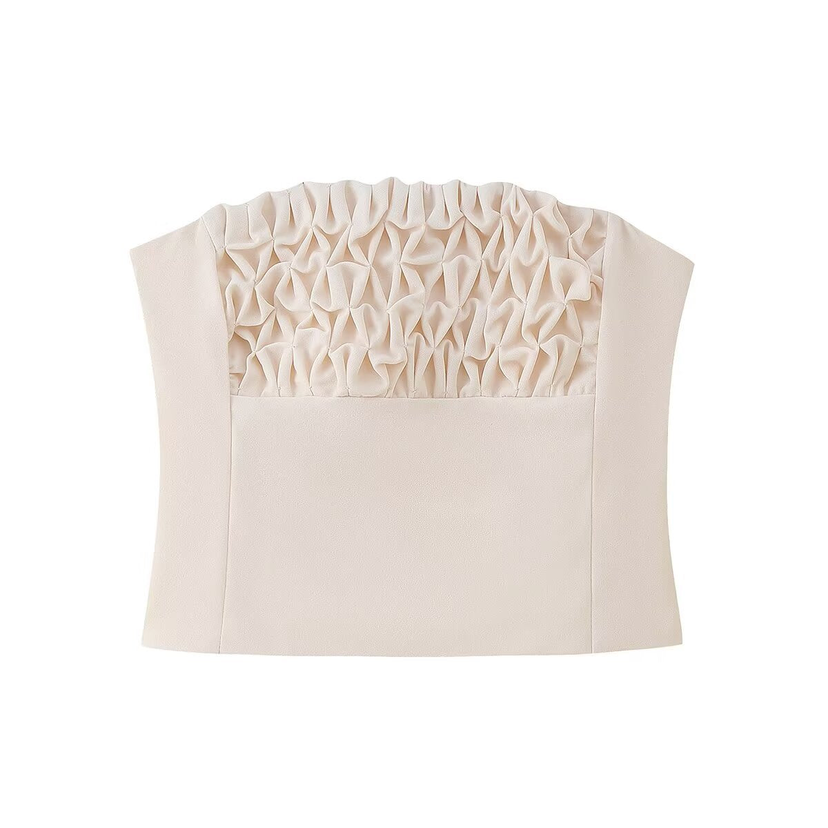 Women's Sleeveless Top with Elegant Ruffle Detail