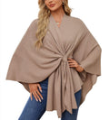 Women's Elegant Wrap Sweater with Asymmetrical Cut