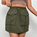 Women's Mini Skirt with Practical Pockets and Adjustable Waistband