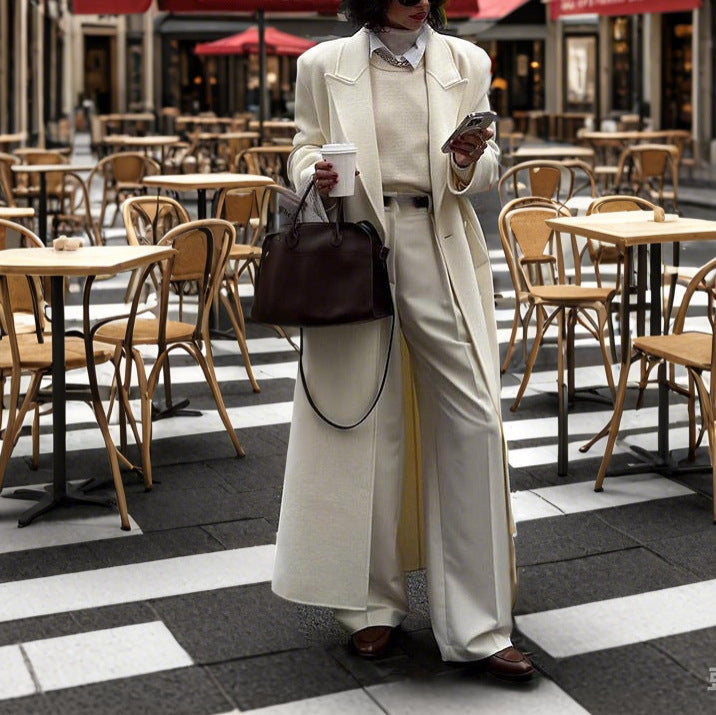 Elegant Oversized Wool-Blend Coat