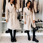 Elegant Double-Breasted Trench Coat with Belt