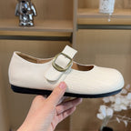 Women's Ballet Flats with Elegant Buckle and Comfortable Footbed