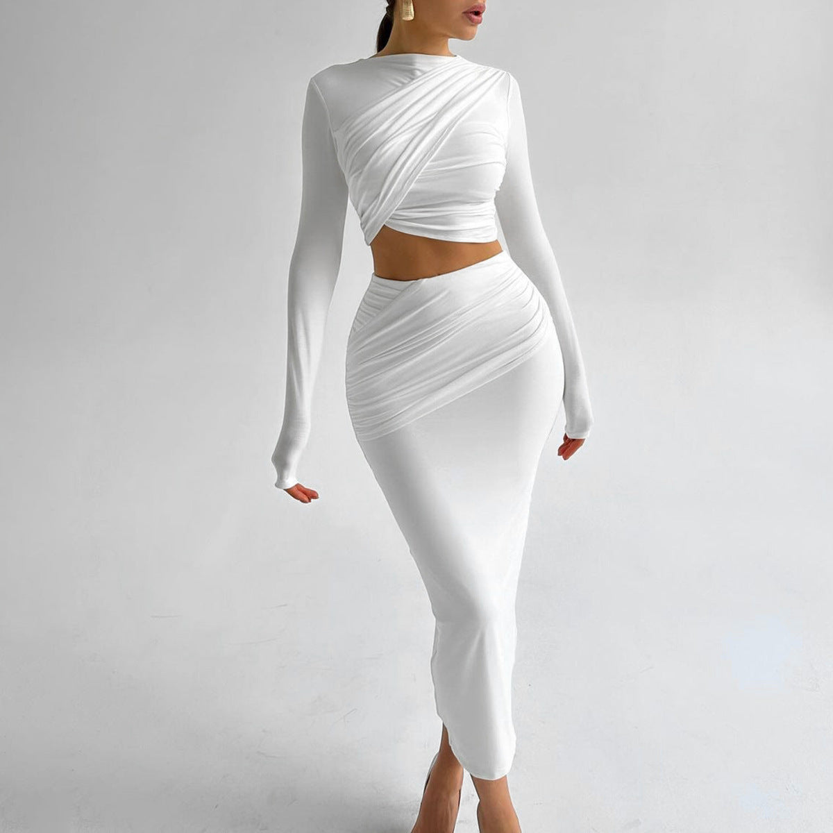 Women's Elegant Top and Skirt Set