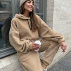 Women's Comfortable Fleece Hoodie and Jogging Pants Set