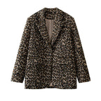 Women's Elegant Leopard Print Blazer
