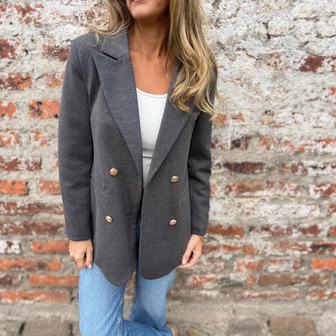 Women's Elegant Double-Breasted Blazer