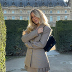 Women's Elegant Plaid Blazer and Skirt Set