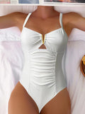 Women's Swimsuit with Fashionable Cut-Out and Elegant Detail