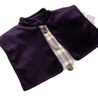 Women's Plaid Trench Coat with Luxurious Velour Details