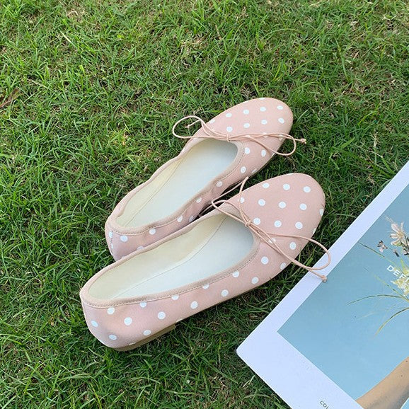 Women's Ballet Flats with Bow Detail