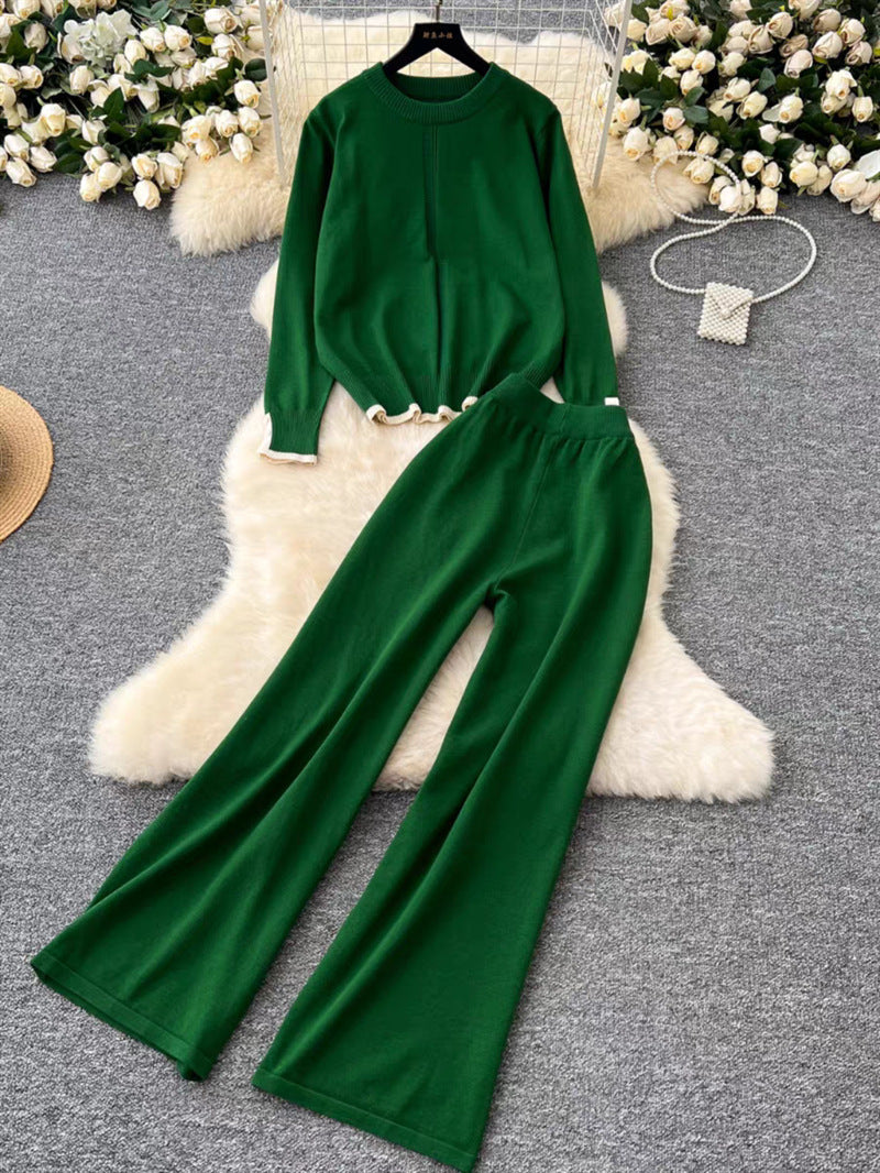 Women's Fashionable and Comfortable Knit Loungewear Set