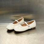 Women's Ballet Flats with Bow Detail and Strap