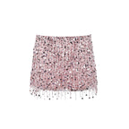 Sparkling Mini Skirt with Sequins and Fringe