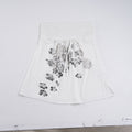 Women's Cotton Skirt with Floral Patterns and Elastic Waistband