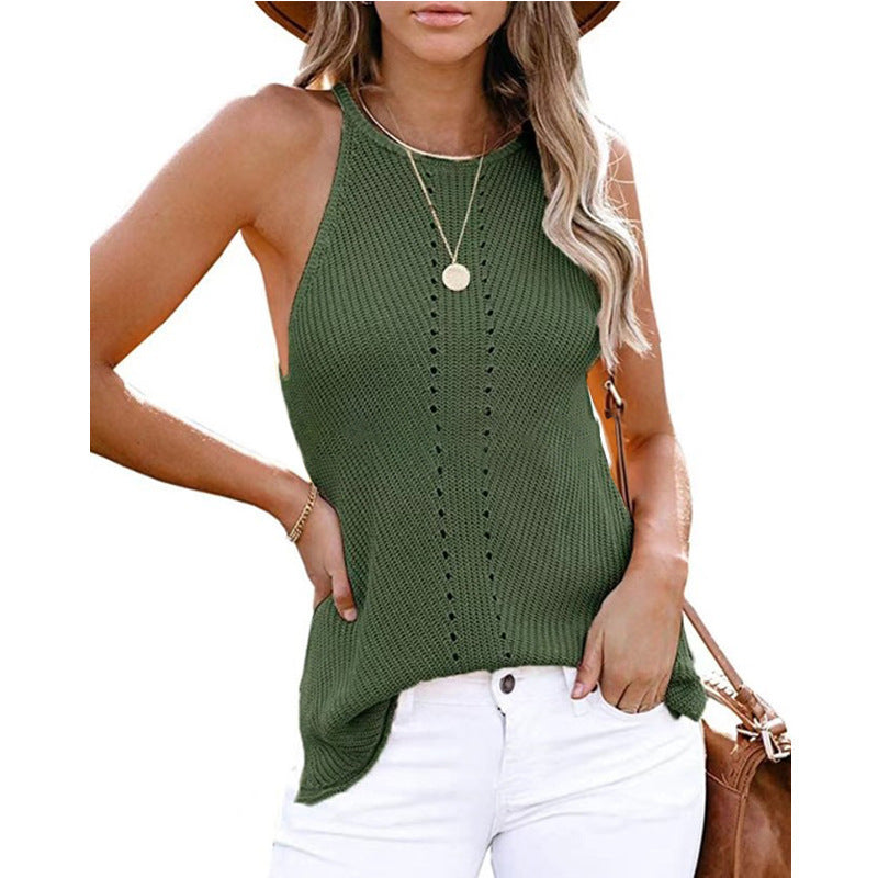 Women's Sleeveless Textured Knit Top