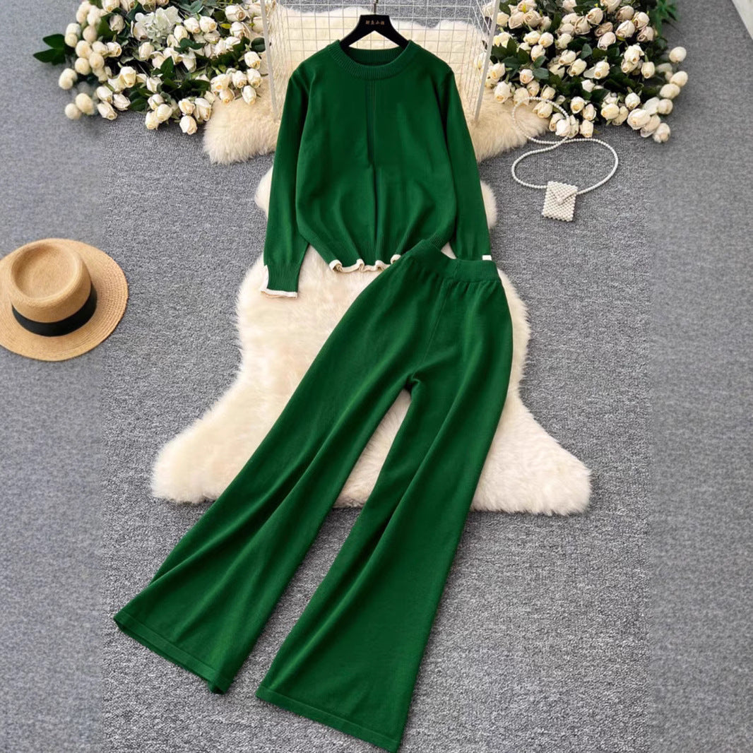 Women's Fashionable and Comfortable Knit Loungewear Set