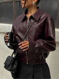 Women's Faux Leather Biker Jacket