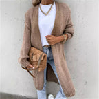 Women's Chunky Knit Cardigan with Loose Fit