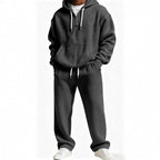 Men's Trendy Hoodie with Practical Zipper and Comfortable Jogging Pants